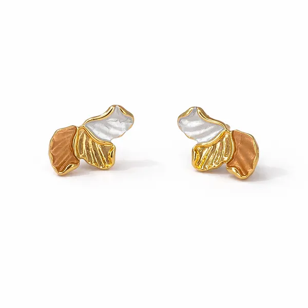 Gold_Plated_Clover_Petals_Stud_Earrings_For_Women
